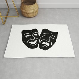 Theater Masks of Comedy and Tragedy Rug
