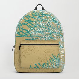 fine art Abstract art gestual, organic blue Backpack
