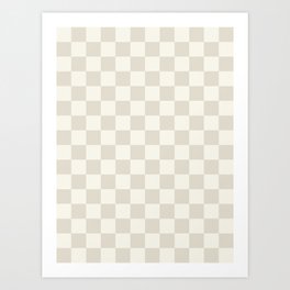 Checkered Pattern Beige  Art Print