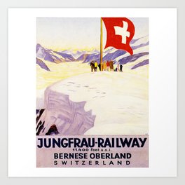 Oberland Affiche chemins de fer Jura-Simplon 