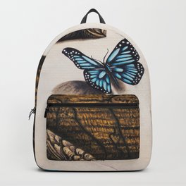 Le papillon de l'amour bleu azur Backpack