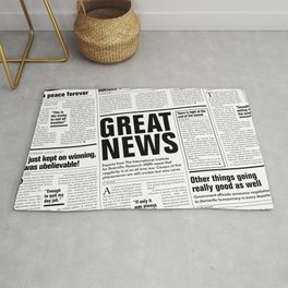 The Good Times Vol. 1, No. 1 / Newspaper with only good news Rug