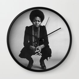 Nina Simone Art Print - Black Culture - Black History Wall Clock