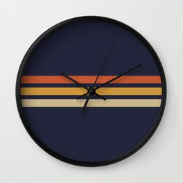 Vintage Retro Stripes Wall Clock
