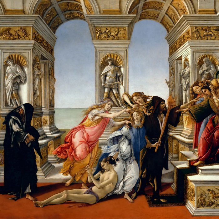 Sandro Botticelli "The Calumny of Apelles" Duvet Cover by ...