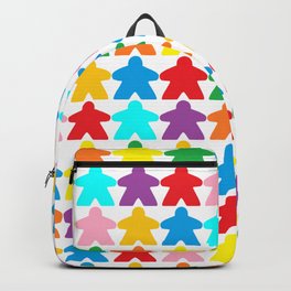 Multicolored Meeples by Blackburn Ink Backpack