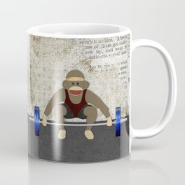 Sock Monkey Bodybuilder Coffee Mug