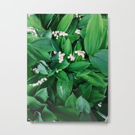 Summer Leaf & Floral Metal Print