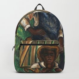 African American Masterpiece 'A Portrait of Two Brothers' by Malvin Gray Johnson Backpack