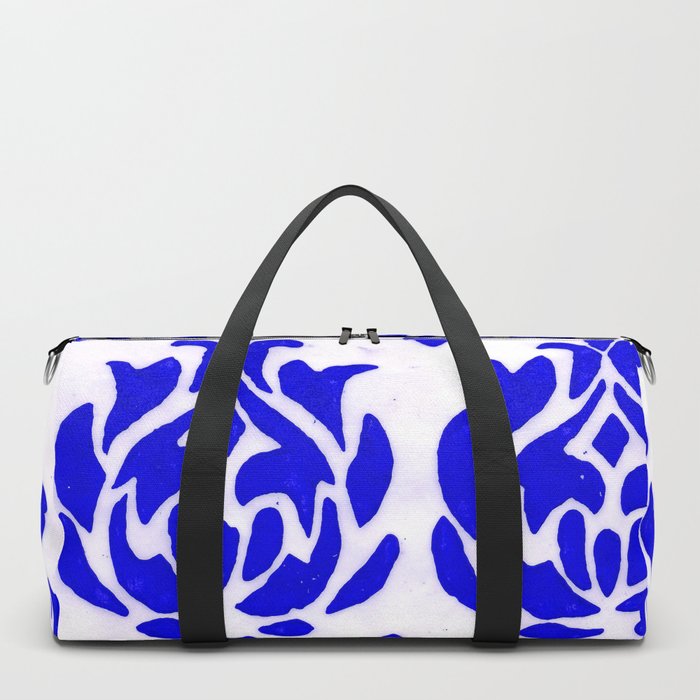 Royal Blue Damask Duffle Bag by stacyola | Society6