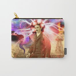 Electric Scientist Carry-All Pouch | Oldtime, Illustration, Electricity, Stars, Street Art, Cosmos, Surrealism, Love, Tech, Genius 
