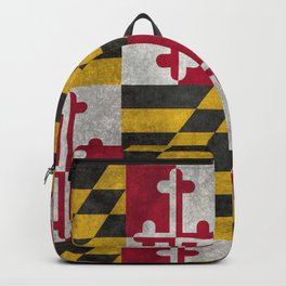 Maryland flag - Vintage grungy Backpack