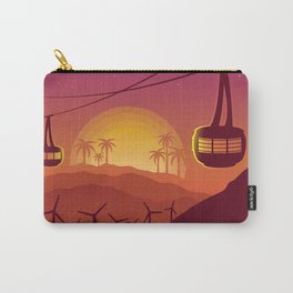 Palm Springs Valley - Sunset Horizontal Version Carry-All Pouch | Palmsprings, California, Valleygirl, Sunrise, Landscapes, Californiavibes, Californialove, Desertfestival, Graphicdesign, Southerncalifornia 