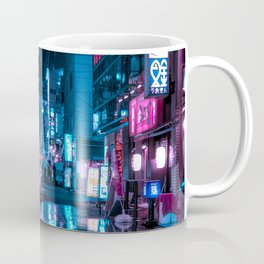 Cyberpunk Aesthetic in Tokyo at Night Vertical Coffee Mug