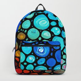Colorful Mosaic Abstract Two by Sharon Cummings Backpack