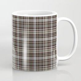 Brown & Grey Checked pattern Coffee Mug