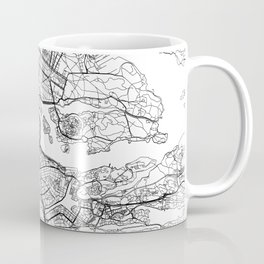 Stockholm White Map Coffee Mug