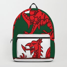 Y Ddraig Goch Grunge Welsh Flag Backpack
