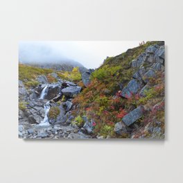 Independence Mine Waterfall - Alaska Metal Print