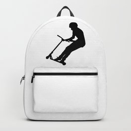 Getting Air! - Stunt Scooter Boy Silhouette Backpack
