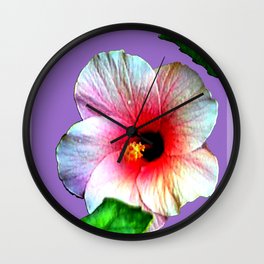 Hybiscus jGibney The MUSEUM Society6 Gifts Wall Clock