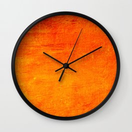 Orange Sunset Textured Acrylic Painting Wall Clock