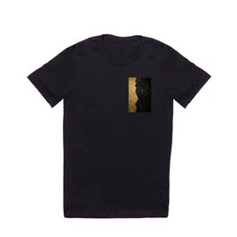 Gold torn & black grunge T Shirt