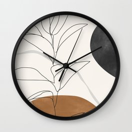 Abstract Art /Minimal Plant Wall Clock