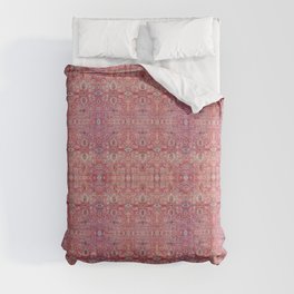 Pink Vintage Antique Oriental Traditional Moroccan Original Artwork Comforter