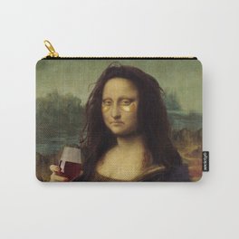 Drunk Lisa Carry-All Pouch | Hangover, Surrealism, Curated, Painting, Friday, Spa, Surreal, 360Brain, Digital, Monalisa 