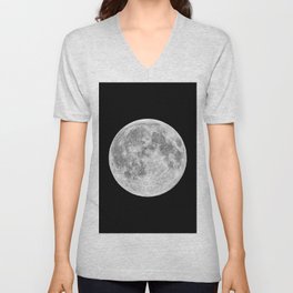 Full Moon V Neck T Shirt