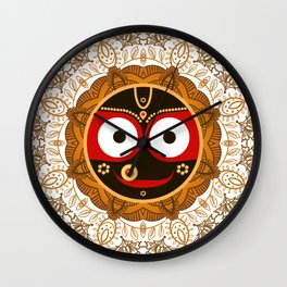 Jagannath. Indian God of the Universe. Lord Jagannatha. Wall Clock