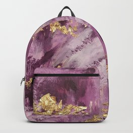 Pink, Purple and Gold Abstract Glam Backpack