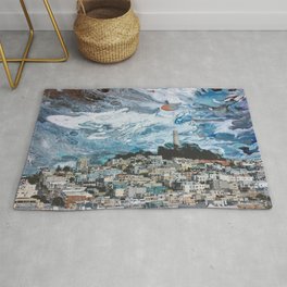 Starry Coit Tower Rug