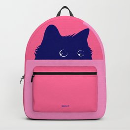 Cat on Deep Pink Backpack