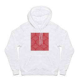 Palm Leaves Ogee Pattern Red and Pink Hoody