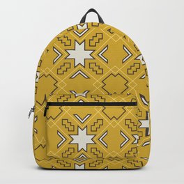 Ethnic pattern in yellow Backpack