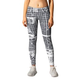 Buenos aires city map engraving Leggings