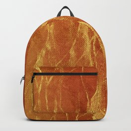 Golden Wave-Line Art Acrylic painting Backpack