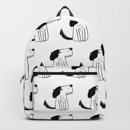 Parisian dog with beret on head pattern Backpack