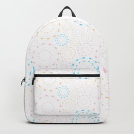 Abstract pattern made with shapes in the light Pastel Style Backpack
