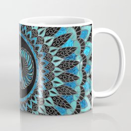 Egyptian Scarab Beetle - Gold and Blue glass Coffee Mug