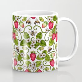 Strawberries & Honey Bees - Spring/Summer Pattern Coffee Mug