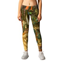 Portrait of the Goddess Saturn by Gustave Moreau Leggings