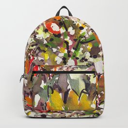 Over exposure cut out colorful floral pattern design Backpack