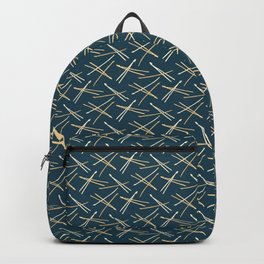 Hand drawn abstract Christmas foliage pattern. Backpack