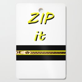 Zip it Black Yellow jGibney The MUSEUM Gifts Cutting Board