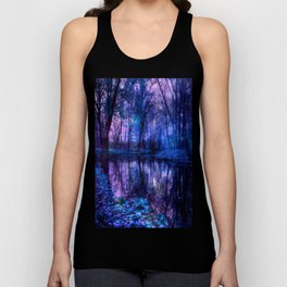 Enchanted Forest Lake Purple Blue Tank Top