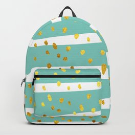 Golden dots and stripes seamless pattern Backpack