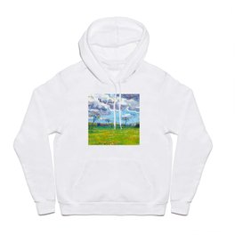 Landscape Under A Stormy Sky by Vincent van Gogh  Hoody